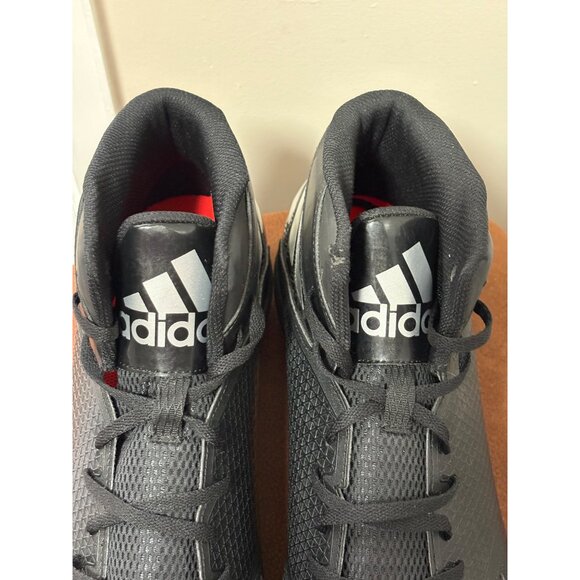 Adidas Men's Football Cleats Iron-Skin High Top Black & Silver Big Size US 16 - Picture 4 of 12